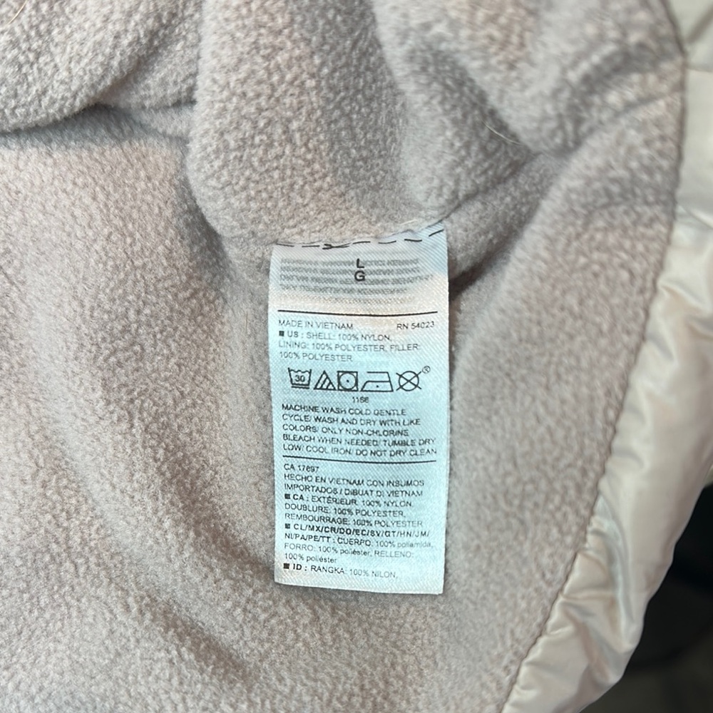 Old Navy Women’s Dusty Pink‎ Quilted Puffer Vest Snap Pocket Full Zip Size L - Picture 5 of 7